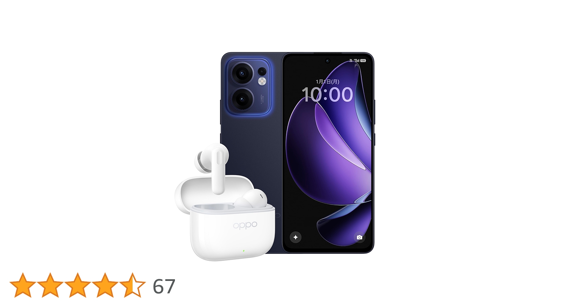 OPPO Reno13 A 8GB/128GB＆ Enco Buds3 Pro Amazon | 【発売記念BOX Enco Buds3 Proセット】 OPPO Reno13 A